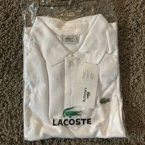 Lacoste white mens polo shirt size small